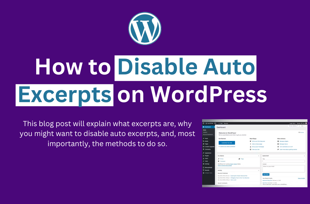 How to Disable Auto Excerpts on WordPress